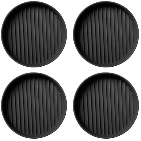 ASISUN 4 Stück Gummi Möbeluntersetzer,5x5cm Rund rutschfeste Greifer-Möbelfüße,Schwarz Antirutsch Pads Möbel aus Gummi Möbelbeinschoner für Hartholzböden Möbelbeine Tische Sofas