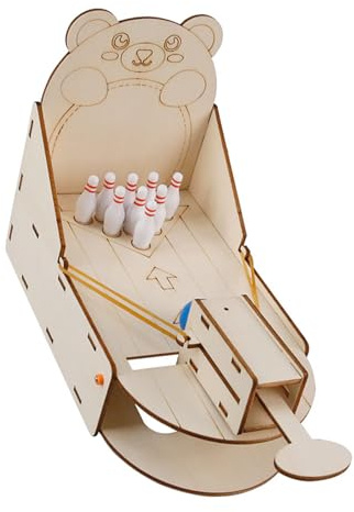 Esperimenti giocattolo da bowling in legno per bambini, per l ' esplorazione scientifica e l ' attività pratica educazione fisica, strumento apprendimento della meccanica