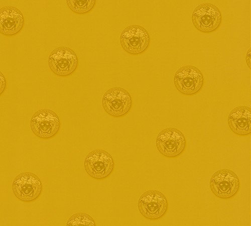 A.S. Création Papier peint Versace Papier Peint Design Vanitas Papier peint intissé 10.05 m x 0.70 m Or Jaune Made in Germany 348624 34862-4