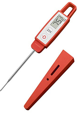 Lavatools PT09C Super-Quick Commercial Grade Digital Thermometer for Cooking, Meat, Candy, Candle, Liquid, Oil, 3 Compact Probe, Splash Proof, °C/°F Toggle, Hold Function - Sambal
