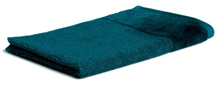 Möve Bamboo Luxe Serviette d’invité 60% Coton / 40% Viscose en Cellulose de Bambou, 30 x 50 cm, Turquoise foncé (Deep Lake)