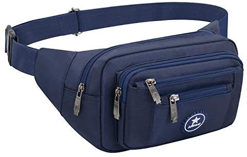 Ariineer wasserdichte Bauchtasche Damen Herren für Reise und Sport Plus Size, Hüfttasche für Damen und Herren Sport, Bauchtasche Wasserdicht Hüfttaschen für Running Plus Size (DunkelBlau)