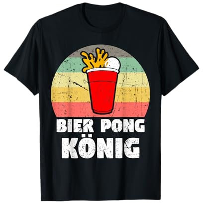 Bier-Pong König Party Geschenk Bierliebhaber T-Shirt