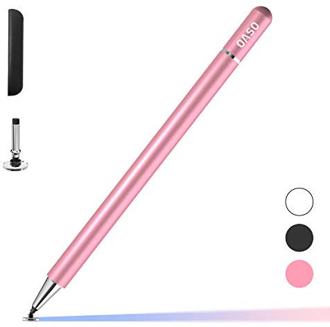 Pen for Samsung Tablet, Disc Tip Pencil & Magnetic Cap Stylus Compatible with iPad pro/iPad 6/7/8th/iPhone, Samsung Galaxy Tab A7/S7, Chromebook, Nintendo Switch (Pink)
