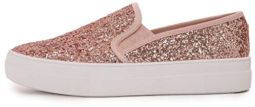 FEVERSOLE Damskor, slip-ons, sneakers, vardagliga skor, skor med plattform, loafers, 9.5