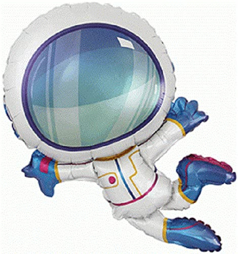 Jätte superformade folieballonger XL stor barns födelsedagsfest (Astronaut 96,5 cm)