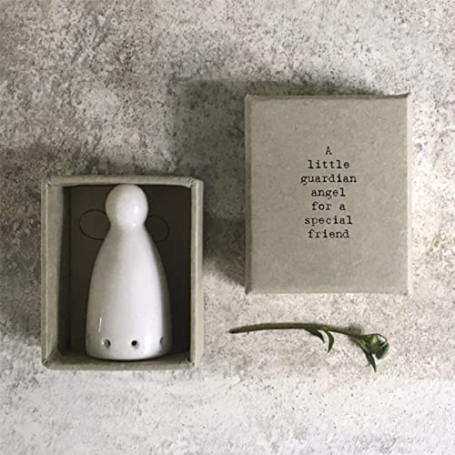 East of India Porzellan Schutzengel Geschenk 'Special Friend', Weihnachtsengel Andenken, Geschenk für Sie Beste Freunde, Mini Box Mini Porzellan Engel