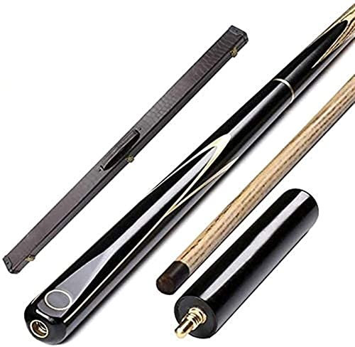 LIOYUHGTFY Billard Queue Pool Cue 57 Zoll 19 Unzen Eschenholz Pool Queue mit 11,5 mm Queuespitzen und verlängertem Griff 3/4 gegliederte personalisierte Pool Queue 1109