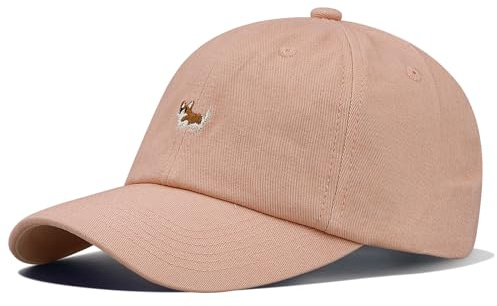 CLAPE Baumwolle Basecap Herren Damen Verstellbare Corgi Baseball Cap | Einfarbig,Sonnenschutz,Unisex Unstructured Schirmmütze Dad Cap für Alltag,Reisen,Casual Outdoor,Urban Style