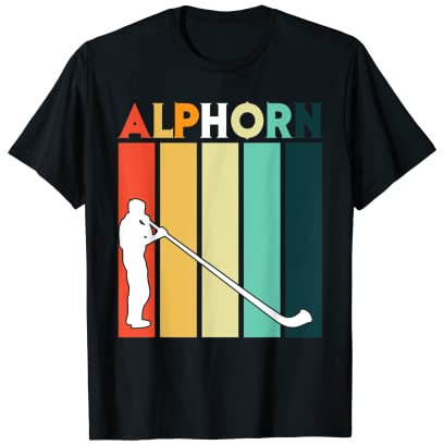 Retro Alphorn Musikinstrument Schweizer Musiker Schweiz T-Shirt