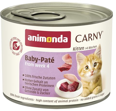 animonda Carny Kitten, cibo umido per gatti, Baby-Paté 12 x 200 g