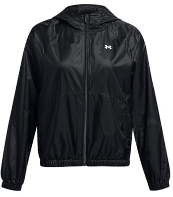 Under Armour kvinnors sport vindjacka jacka sweatshirt, Svart/vit, S