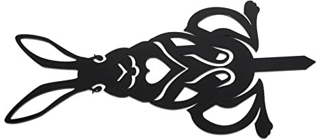ABOOFAN Osterhasengartenpfahl Aus Acrylmaterial Osterdekoration Für Außenbereich Mit Erdspieß Gartendekoration in Hasenform Osterhasenfigur Für Garten Und Veranda