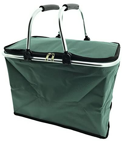 XXL Kühltasche Thermo Einkaufskorb Picknick Kühlbox Campingtasche faltbar stabil Rot Schwarz Grün