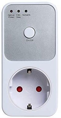 Automatischer Spannungsschutz Steckdose 170-260 V Spannungsschutz Sicherer Schutz 5-6 Minuten VerzöGerung Steckdosenumschalter EU-Stecker