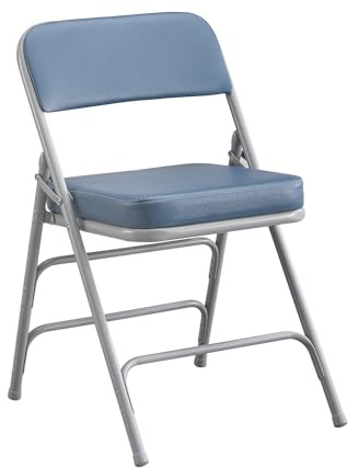 BOOSDEN Klappstuhl Gepolstert, Klappsessel, Blau | Balkonstuhl, Klappstuhle für Küche, Esszimmer, Büro, Outdoor, Garten, Balkon, Blau