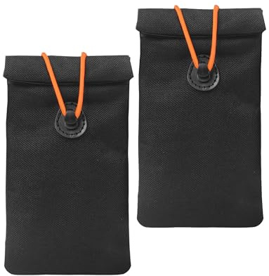 GEEDUD 2 Pack Faraday Pouch for Car Keys and Smartphone, Key Signal Blocking Bag, Anti Theft Car Protection, Cell Phone Keyless Entry Fob Signal Blocking Bag (Black)