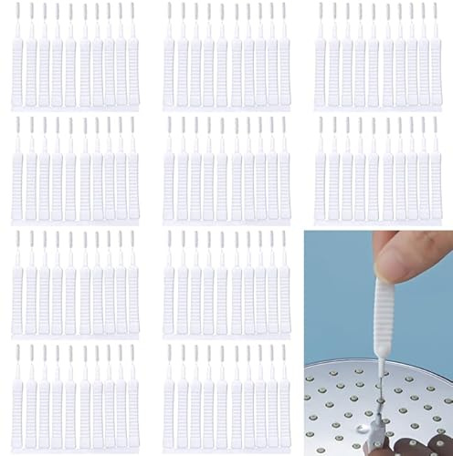 SSKHE 100 PCS Shower head cleaner, Shower hole cleaning brush nozzle, anti-clogging cleaner, Shower Nozzle Head Cleaning tool for shower heads, phone charging ports, window gaps