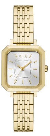 Armani Exchange Watch For Women, Quartz Three hand movement and 27 mm Case Size with Stainless steel strap