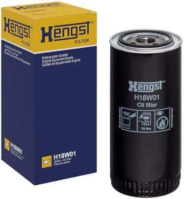HENGST - Ölfilter H18W01 - Öl-Anschraubfilter für KFZ | Hochwertiger Motorölfilter für KFZ mit Otto- oder Dieselmotor - Robuster Ölfilter mit hoher Schmutzaufnahmefähigkeit