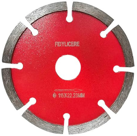 Fidylicere Diamond Mortar Rake Disc 115mm/4.5 Mortar Masonry Joint Raking Blade for Angle Grinders, Repointing Raker Tool for Fast Removal of Old Mortar and Brickwork pointing (1)