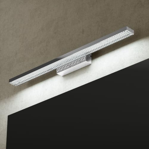 Mai & Mai Spiegelleuchte 60cm LED Badlampe | Spiegellampe, 6000K Badezimmer Lampe | LED Wandleuchte Chrom 14W Leuchtschein