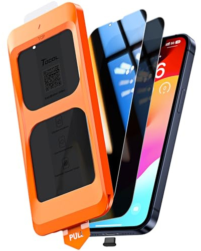 TOCOL für iPhone 13 Mini für Panzerglas Sichtschutz, Einfache Montage | 25° Anti-Spy Anti-Bläschen, 9H Militärschutz Stoßfest Kratzfest Haltbarkeit Anti-Fingerabdruck, Kompatibel mit Hülle, 2 Stück