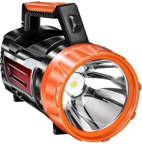 Linterna De Emergencia con Manivela, Linterna De Supervivencia Portátil, Linterna Dinamo Impermeable con Luz Lateral, Luz Fuerte, Luz Débil, Luz Roja