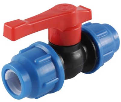 Orivin PE Kugelhahn Wasser 20mm Rohr Kompression Endstück Auslaufsicheres Absperrventil Für PE Und PVC Rohre
