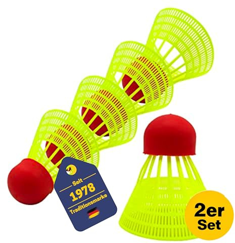 BEST SPORTING Speed Federball Set – Highspeed Bälle aus Nylon für Power-Badminton – langlebige Speedfederbälle mit optimalem Flugverhalten für Indoor & Outdoor Matches (10)
