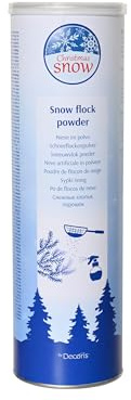 Kaemingk Kunstschnee Schneeflocken Puder 220g - zum Basteln & Dekorieren - Deko Schnee zum Streuen - Dekoschnee Bastelschnee für die Weihnachtsdeko & Winterdeko - Weiß