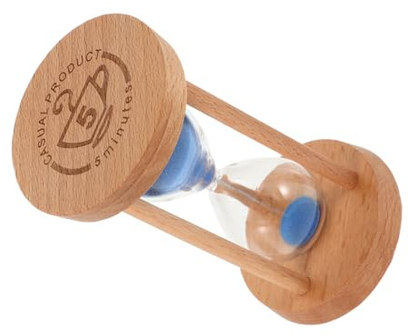 Cabilock Temporizador de Arena de con Marco de Madera Seguro para Reloj de Arena Decorativo para Escritorio y Baño Temporizador Visual para Cepillado y Casa y Aula