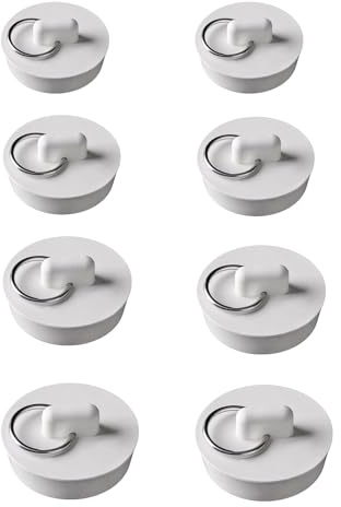 8 Pcs Bath Plug,Sink Plug Replacement,Rubber Drain Stopper Kitchen Sink P-lug Suitable for Bathtubs,Wash Basins,Kitchen Sinks&Floor Bathroom Drains(4 Sizes)