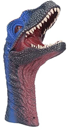 Cryfokt Dinosaurier-Handpuppe, Interaktives Spielzeug aus Weichem Gummi für, Mund mit Fingerkontrolle, Tyrannosaurus Rex-Form für Eltern und, 10,6 X 8,3 X 4,3 Zoll