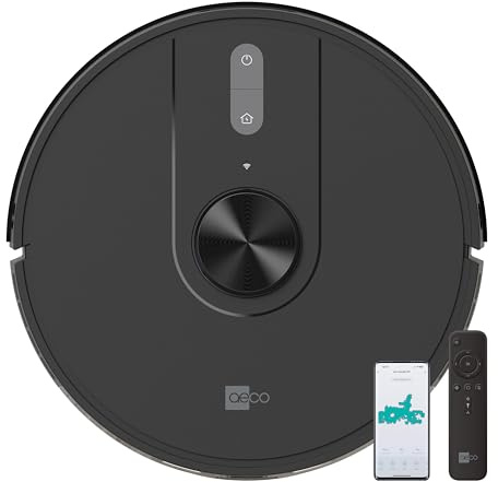 aeco VacuBot X5 Saugroboter mit Wischfunktion (5000 Pa, ideal für Tierhaare, LiDAR Laser Navigation, Fernbedienung, App) staubsauger-roboter saug und wischroboter staubsaugroboter robot vacuum cleaner