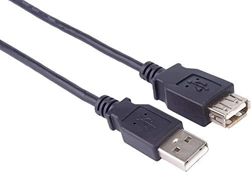 PremiumCord Cavo di Prolunga USB 2.0 da 0,5m, Cavo Dati High Speed ​​Fino a 480Mbit/s, Cavo di Ricarica, USB 2.0 Tipo a da Femmina A Maschio, 2X Schermato, Colore Nero, Lunghezza 0,5m