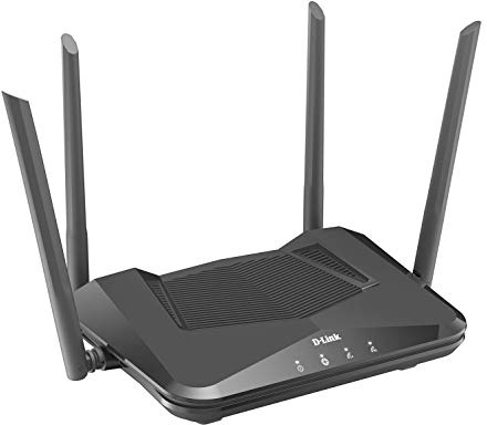 D-Link DIR-X1560 Router Gaming Wi-Fi 6 1500 Mbps, control por voz Alexa, Google Home, seguridad wifi WPA3, MU-MIMO, dual-band, Triple VLAN compatible Movistar, control parental, 4 x LAN Gigabit, negro
