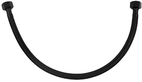 40cm 3/8 x 3/8 Inch BSP Noir Nylon Tressé Tuyau Flexible Robinet Affleurer