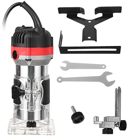 Rifilatore Elettrico 800W Fresatrice Compatta Rifilatore Per Legno 30000RPM Rifilatrice Per Legno Multifunzione Router Di Legno Fresatrice Laminatore Verticale Legno Trimmer Router