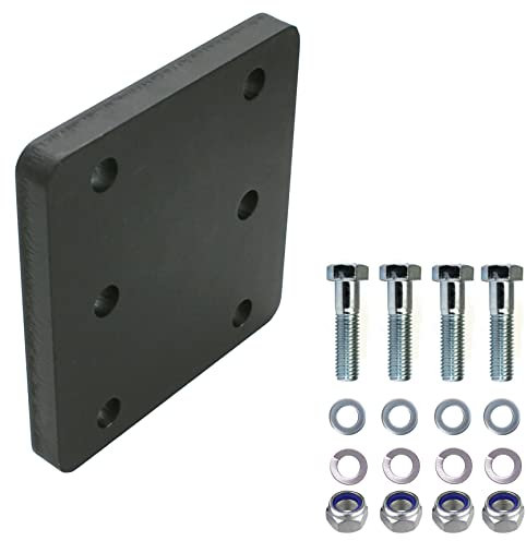 Universelle Adapterplatte zur Höhenverstellung 3x83 der Anhängerkupplung für 4-Loch 83x56mm AHK-Bock Flanschkugeln. (3x56 mm mit 4xM12 Schraubenset, für 4 Loch 83x56mm AHK-Bock)