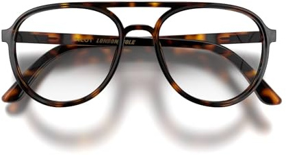 LONDON MOLE® Pilot Schlanke, leichte Lesebrille | Klassischer pilotenrahmen | Verfeinerte, zeitlose leser | Unisex | Federscharniere