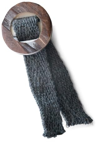 Schöneberger Trachten Couture Original Hornknöpfe inkl. Befestigungsband, Lederhosen Knöpfe – DIY 2-Loch Trachtenknöpfe 21mm - 4x/8x/12x div Farben (Braun Antik, 12x Knöpfe)
