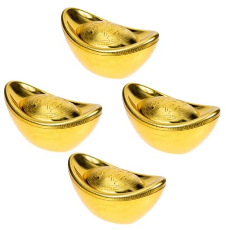 CAXUSD 4stücke Chinesische Bonbonschachtel Dekor Barren Tischdekor Yuanbao Bonbonschachtel Künstlicher Chinesisches Dekor Für Innenbereich