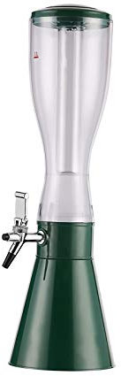 Dispensador de bebidas de torre de cerveza, enfriador de torre de cerveza con tubo de hielo extraíble, dispensador de torre de cerveza de mesa verde para bar, fiestas en casa, restaurante buffet, disp