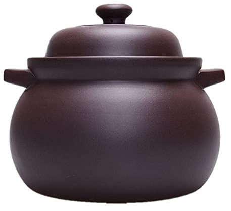 Pentola in Ceramica per Cucinare, casseruola in Terracotta, casseruola in Ceramica, pentola in Terracotta, pentola in Terracotta Non Smaltata, Resistente alle Alte Temperature e alla Fiamma Libera. (