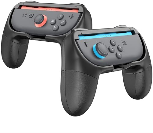 FINTIE Grip Kompatibel mit Nintendo Switch 2 (2025) Joy-Con, Schwarz | [2 Stück] Ergonomisches Design Verschleißfeste Komfort Griff Kit Griffhalter Kompatibel mit Switch Konsole Joy-Con Controller