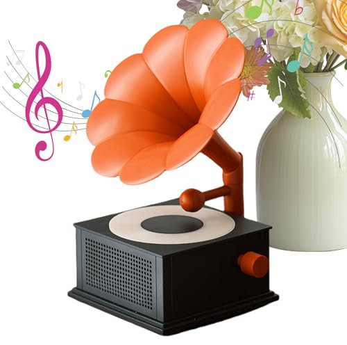 Altoparlante portatile - Altoparlante portatile - Altoparlante Grammofono | Lettore Stereo Portatile senza Fili Musica con 3 Modalità Luce per Esterno Casa Intrattenimento