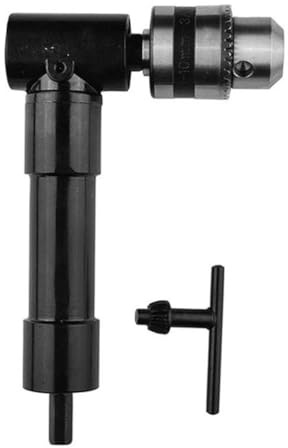 NiuLumea Adaptador de portabrocas de ángulo recto de 90 grados con vástago de 8 mm, sujeción de 08 a 10 mm para lugares difíciles de alcanzar