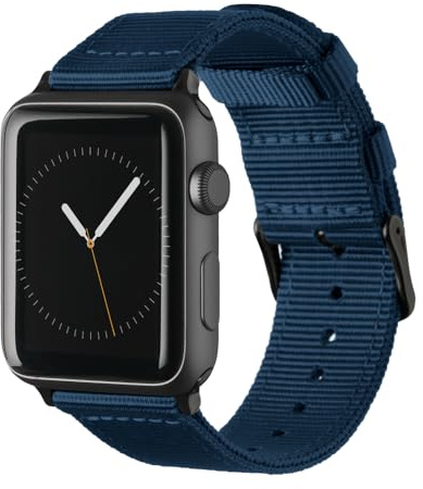 Archer Watch Straps - Premium Nylon Straps for Apple Watch (Navy, Black, 40/41/42mm)