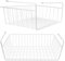 Lawei 2 Piezas Cestas de Almacenaje Multiuso Estante intermedio Organizador de Cesta Colgante - Blanco, 38 cm